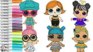 LOL Surprise Dolls Coloring Book Compilation Block Party BB Agent Baby Sailor QT Luxe Fyre Ice