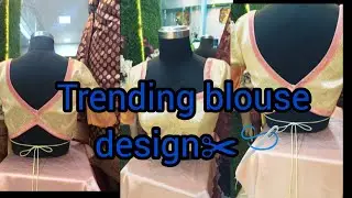 Trending Blouse Design ✂️Front & Back Neck Design Belt Patti Style Boutique #Stitching #viral #video