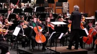 'strain' for cello and orchestra by Daniel Silliman