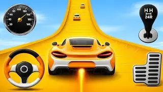 Ramp yellow Car Racing Flyover 3D | Ramp Car Stunt Racing Master | Android Gameplay