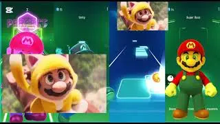 Super Mario in fame Tile hop beats it is crazy game with multi Mario