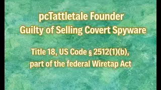Основатель pcTattletale признан виновным в продаже скрытого шпионского ПО | Раздел 18 2512(1)(b) ...