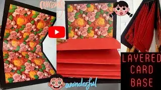Multi layered Card Tutorial/Multi layered Card Base/Multi layered Card for Valentine's Day