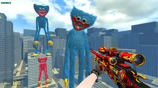 HUGGY WUGGY FROM POPPY PLAYTIME IS HUNTING ME IN THE CITY | GARRY'S MOD