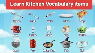 Kitchen Vocabulary,Home kitchen items,learn kitchen, cooking vocabulary,kitchen words,Study Jaitpur