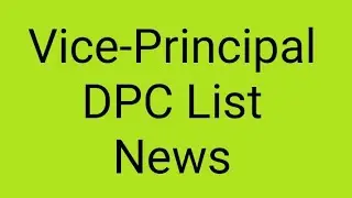 Vice-principal DPC List