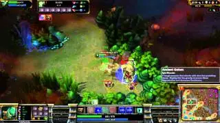 League of Legends - Soloing Mana Buff Golem level 1 - Fiddlesticks