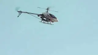 Trex 600 clone practicing figure 8s