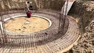 Oht raft foundation steel binding