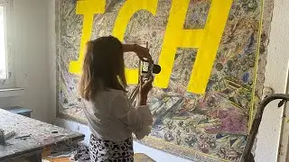 10 Minutes of SEAK&rsquo;s Studio Wall &ndash; Original Works in Oil, Spray, Ink & Beethoven Soundtrack