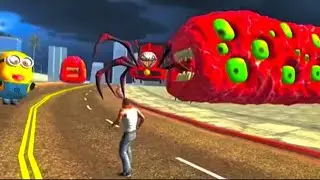 Traineater attach in city with choochoo charls#indianbikedriving3d #traineater #attach😱😱😱