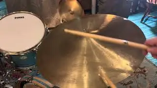 Modified rehammered 20&rdquo; 1950&rsquo;s A Zildjian small stamp ride