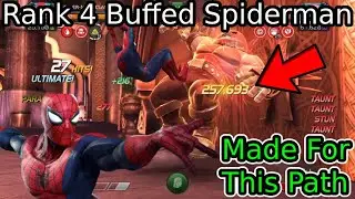 Buffed Spidey Is Pretty Decent! 6 Star Rank 4 Damage Showcase With And Without Suicides | MCOC