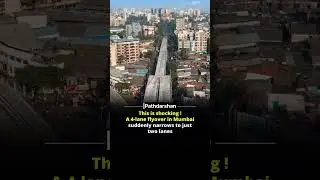 A shocking road design issue in Mumbai has sparked public debate #flyover #mumbai #india #viral