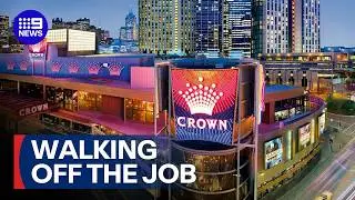 Casino staff walk off the job in Melbourne | 9 News Australia