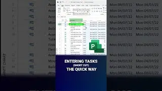 Entering tasks in MS Project #project #msproject #pmo #projectmanagement #microsoft #planning