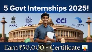 🔥 &ldquo;5 Government Internships 2025 💼 | Earn ₹50,000 + Govt Certificate | Apply Now Before It Ends!&rdquo;