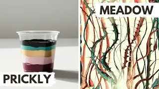 Easy Acrylic Pouring Idea with a Plant Motif