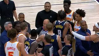 Hawks vs Nuggets Get CHIPPY After Gordon’s SHOVE 😳