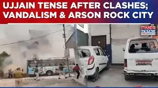 Ujjain Violence: Clashes Erupt Between Two Groups, Buses Torched, Cars Damaged | Shocking Visuals