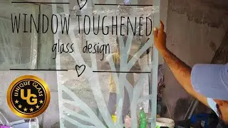 Window glass design work making video #youtube #ytvideo #uniqueartglass #viral #decoration 