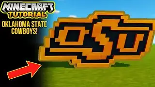 Minecraft | How To Build the Oklahoma State Cowboys Logo in Minecraft!