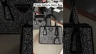Prada Galleria Satin Bag with Crystal #bag #fashion #luxury #shopping #prada #pradabag