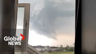 Tornado sweeps through Ottawa area in striking footage