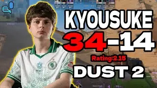 kyousuke (34-14) Rating: 2.15 | SoloQ +VOICE | dust2 FACEIT EU | Jan 21, 2026