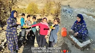 Homeless nomadic mother builds hut with bare hands, gives last of her fruits to thirsty children