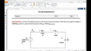 6- RLC Circuit Lab Simulation 6