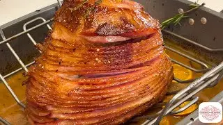 Peach Bourbon Glazed Ham  | How To Bake The Perfect Ham