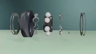 Ball Bearing Exploded View | Realistic 3D Animation Rendered with EEVEE in Blender