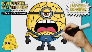 How to Draw MEGA MINION JERRY 🌑🍌 (Despicable Me 4) | Easy Step-By-Step Drawing Tutorial