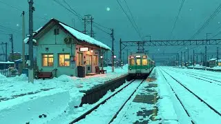 Winter Lofi | Уютная снежная железнодорожная станция - Расслабляющая атмосфера для учебы и сна