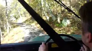 Bus ride up to Sharp Top Mountain