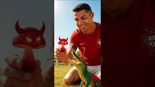 subscribe to help Ronaldo!! #ronaldo #neymar #messi #mbappe #football #aivideo #funny #bar&ccedil;a #kids