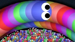 Slither A.I.🐸 very hungry snake vs hacker tiny giant gameplay biggest snake troll (slitherio)