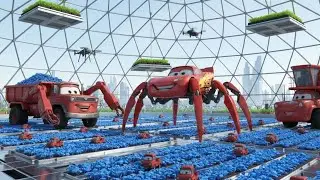 Robot McQueen Saves Baby Elephant from Massive Flood | Epic Transformation Animation 4K