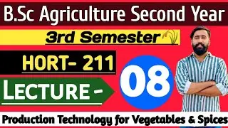 B.Sc Agriculture 3rd Semester Horticulture : Production Technology for Vegetables & Spices Class