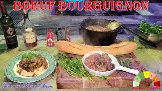 Boeuf Bourguignon Cozy Cooking on open Campfire French Beef Stew with Recipes