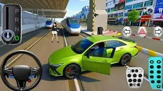 Hyundai Elantra N & Supercar vs Bullet Train Challenge - 3D Driving Class Android ios Gameplay 2026