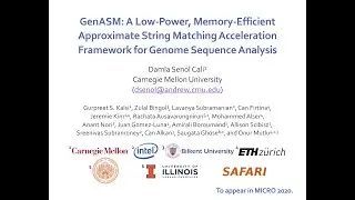 GenASM: Accelerating Approximate String Matching in Genomics (ARM Summit'20 Short Talk)