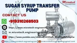Sugar syrup transfer pump, sanitary pump