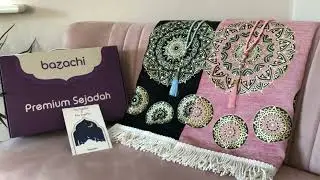 Muslim Couples Prayer Mats with Tasbih and Gift Packaging - Muslim Wedding Gift Set
