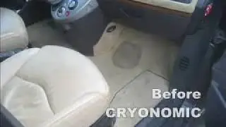 Cleaning car interior with dry ice blaster