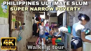 Extreme Crowded Slum Life | Never Seen Before | Poverty Walk at NIA Quezon City Philippines [4k]