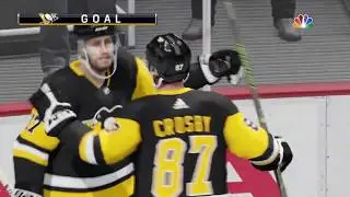 NHL&reg; 18 Crosby pass from behind the goal line goes off the goaltender and in