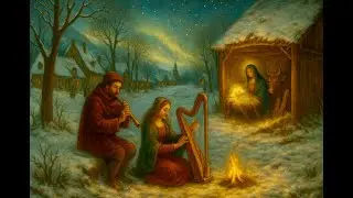 Once in Royal David&rsquo;s City &ndash; Flute & Harp  | Christmas Instrumental  (Live) + Scrolling Score )