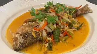 Fried Whole Striped Bass with Sweet and Sour Sauce